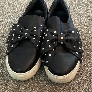Women's Slip on J slides with Bow